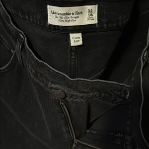 Abercrombie & Fitch Black Straight Leg Jeans